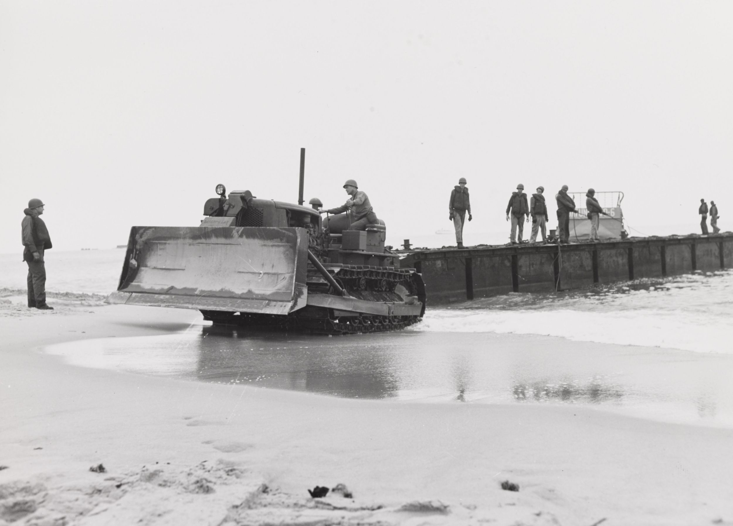 Caterpillar products support the Allies during World War II in France.