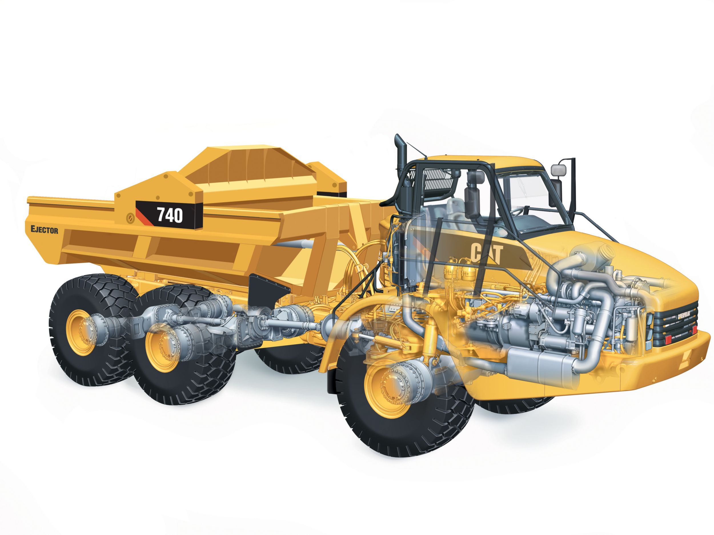 ミニカー CAT 740EJ ARTICULATED TRUCK Cat 740 EJ Articulated Truck | Mantrac Djibouti
