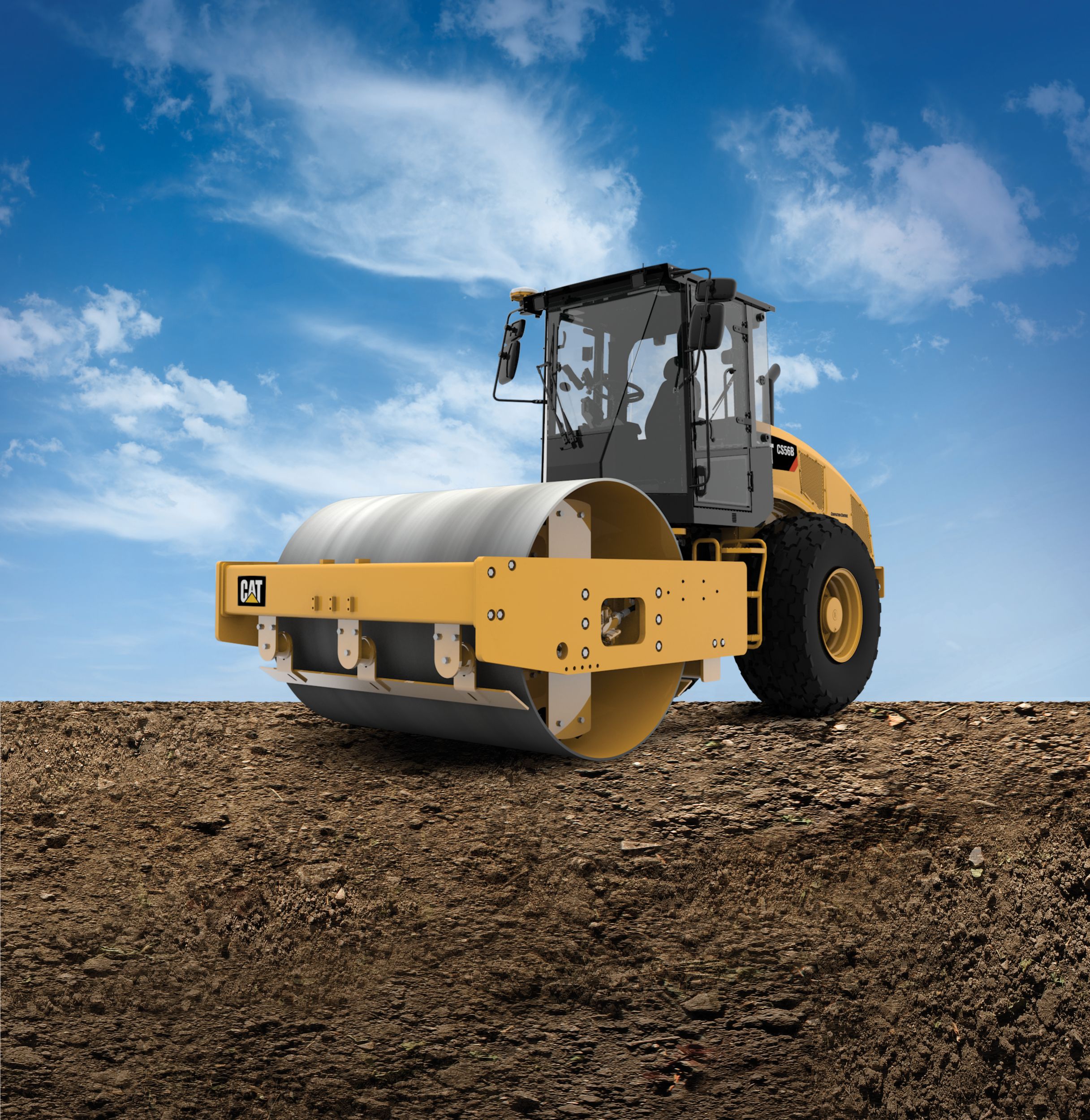 CS56B Vibratory Soil Compactor Finning CAT CS56B Vibratory Soil Compactor Finning CAT