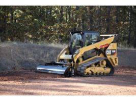 Cat® 289D Compact Track Loader and LT18B Landscape Tiller at Work