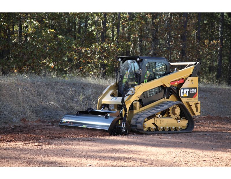 Cat® 289D Compact Track Loader and LT18B Landscape Tiller at Work