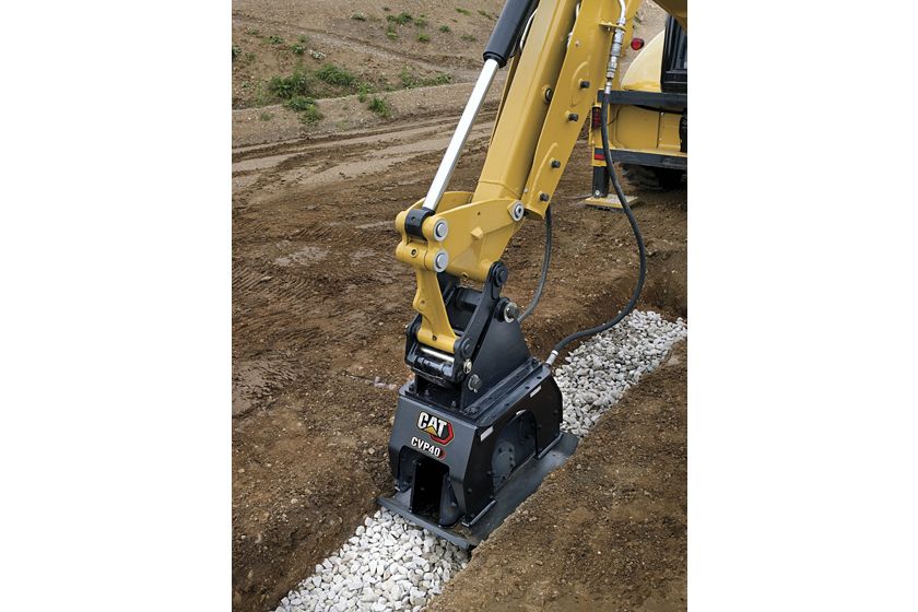CVP40 Compacting Rock in a Trench
