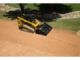 Cat® Landscape Rake Making a Pass on the Jobsite