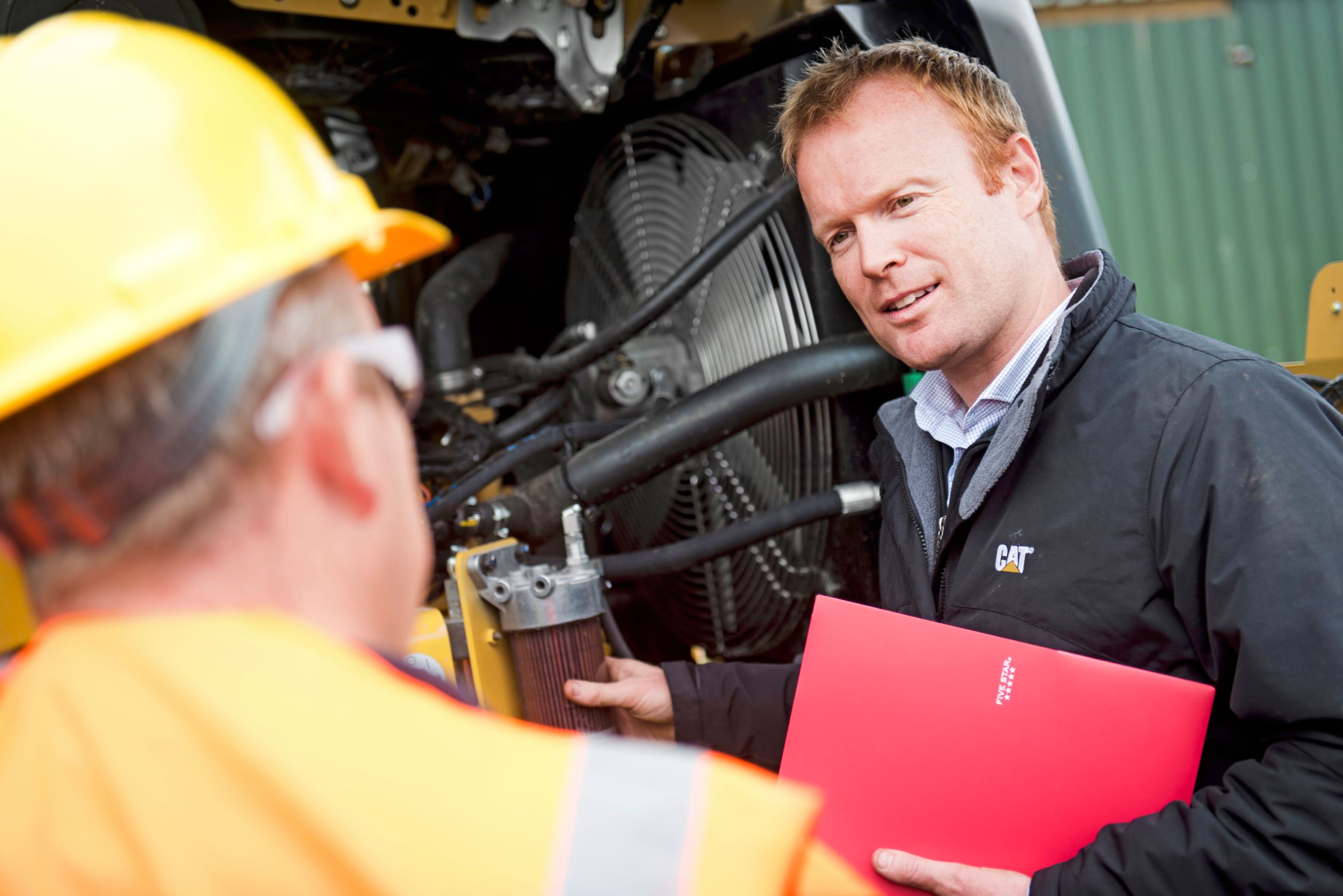 Cat Technician and customer 