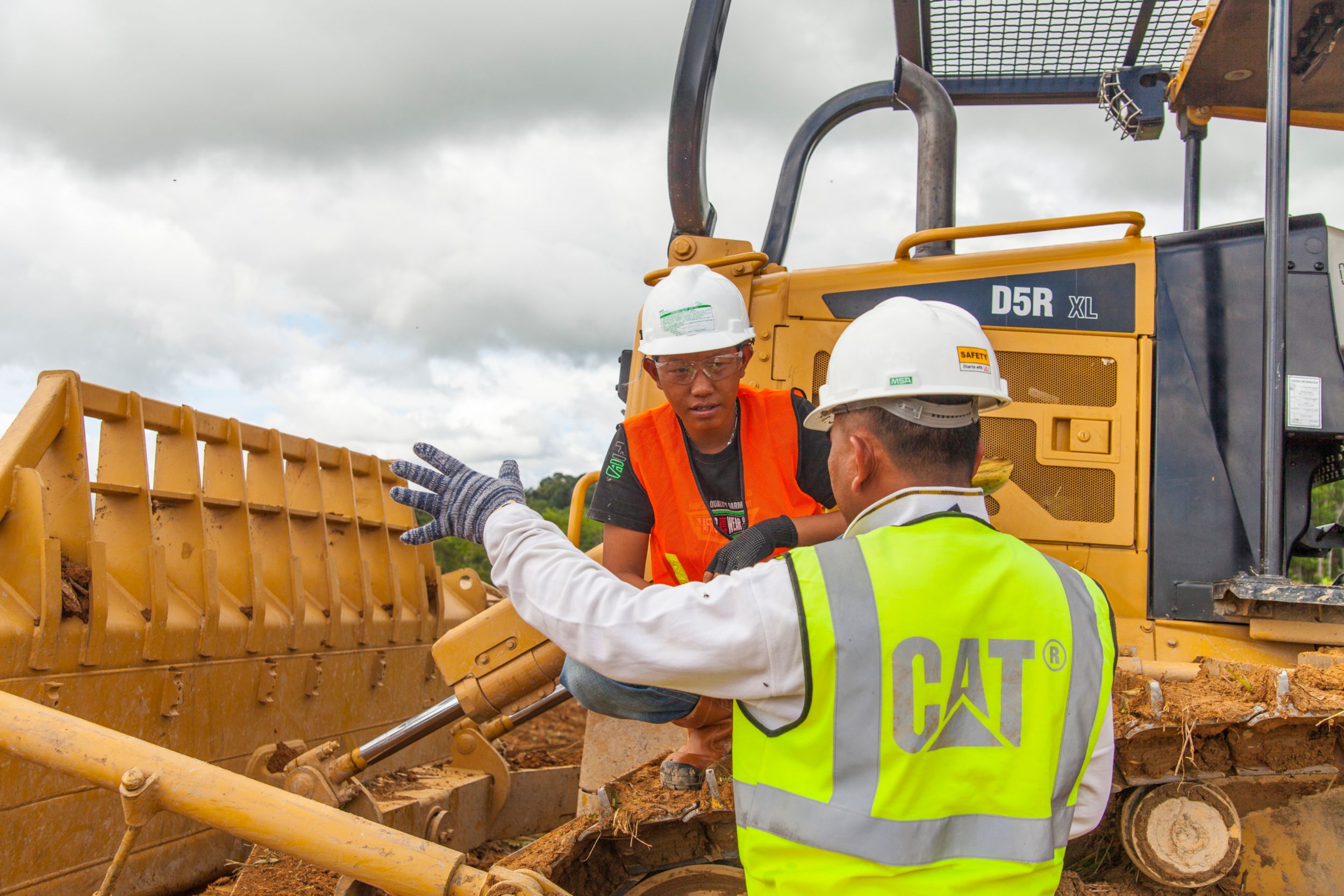 Cat financial office team meeting