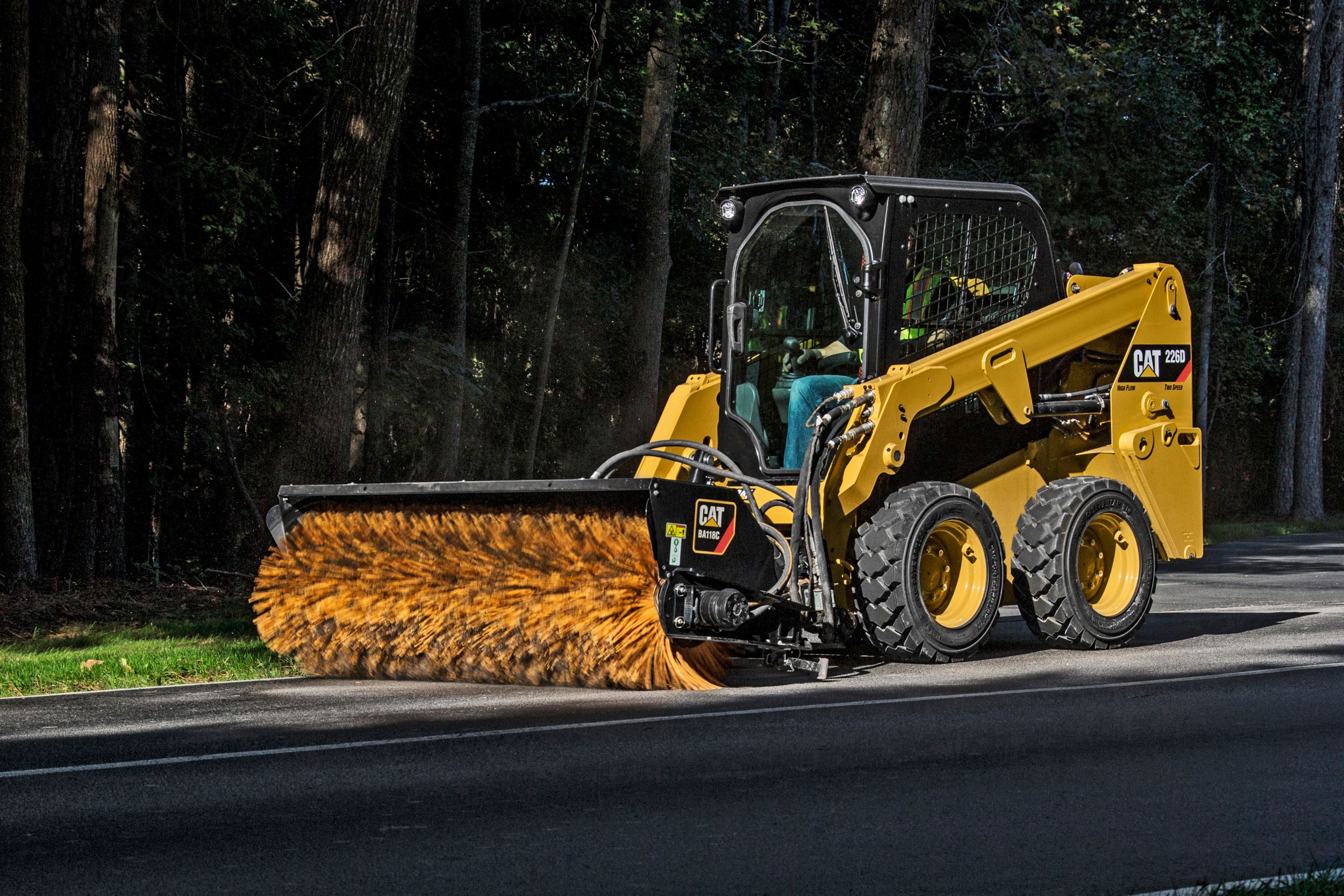 Cat® BA118C Angle Broom at Work>