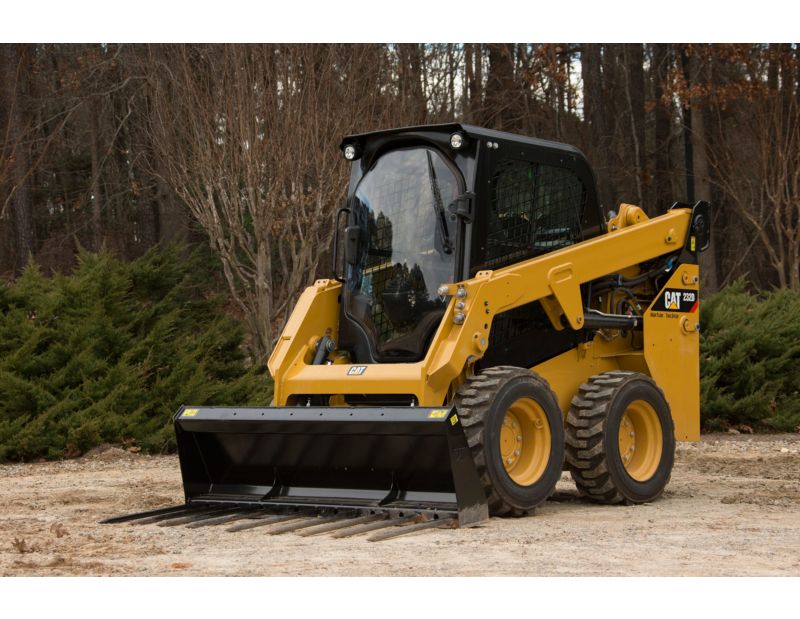 Utility Forks on a D-Series Skid Steer Loader