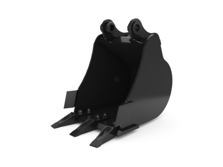 Buckets - Excavator - 400 mm (16 in), 45 L (1.6 ft3), Pin On, Bolt-On Teeth
