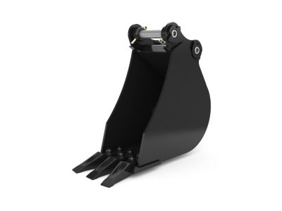 Digging Buckets - Mini Excavator - 260 mm (10 in), 34 L (1.2 ft3), Pin On, Bolt-On Teeth