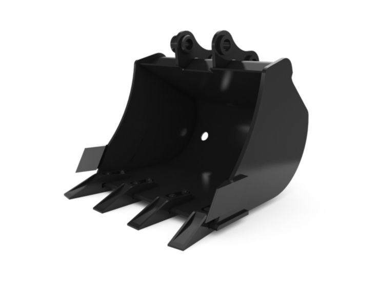 Buckets - Excavator - 500 mm (20 in), 45 L (1.6 ft3), Pin On, Bolt-On Teeth