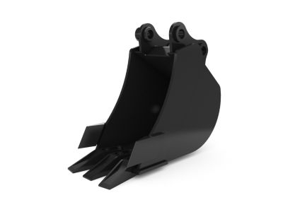 Digging Buckets - Mini Excavator - 230 mm (9 in), 17 L (0.6 ft3), Pin On, Bolt-On Teeth