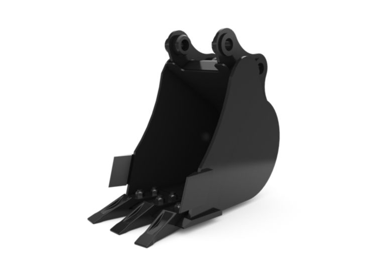 Buckets - Excavator - 300 mm (12 in), 34 L (1.2 ft3), Pin On, Bolt-On Teeth