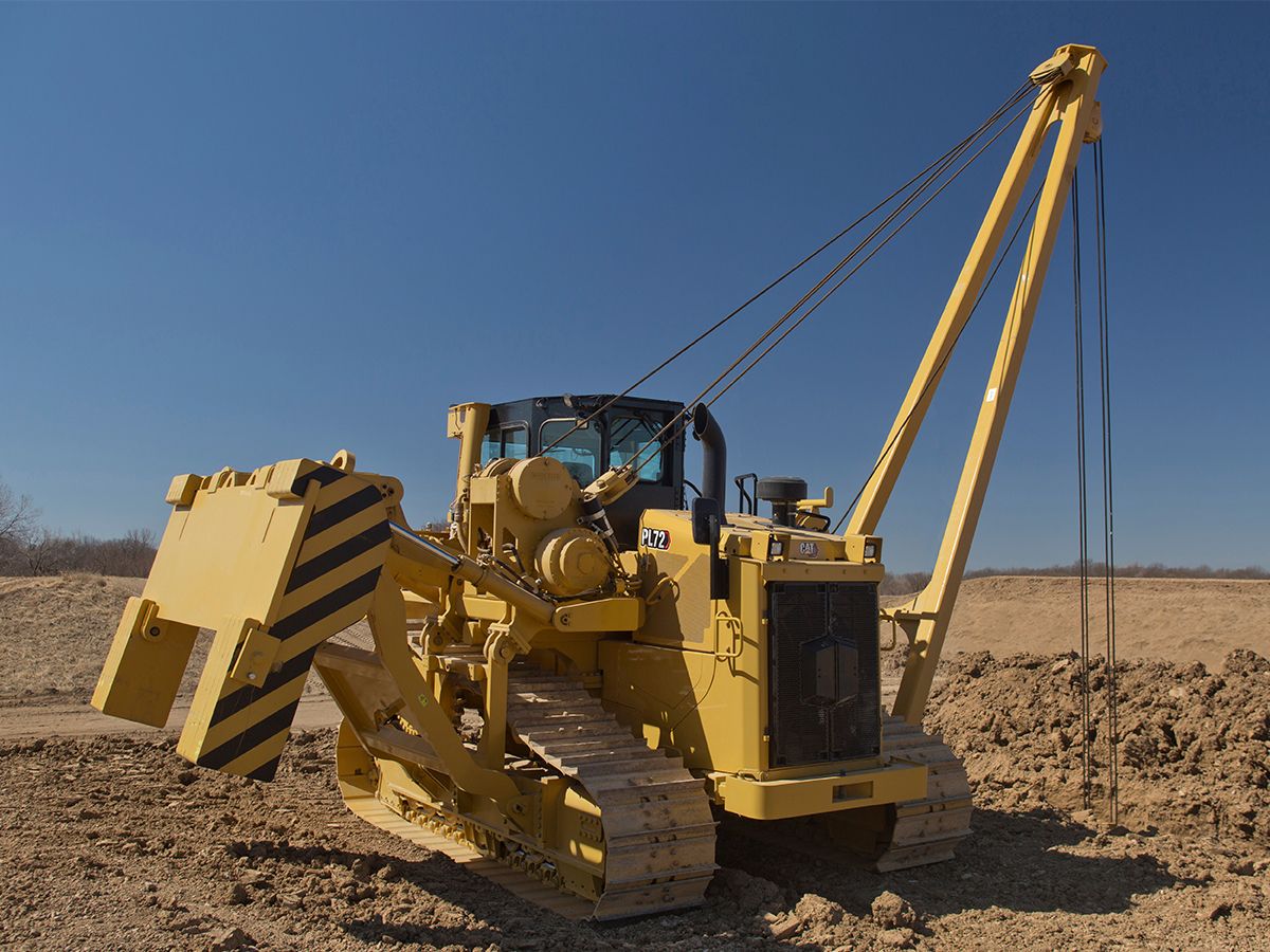 PL72-pijpenlegger op de site van pijpleiding