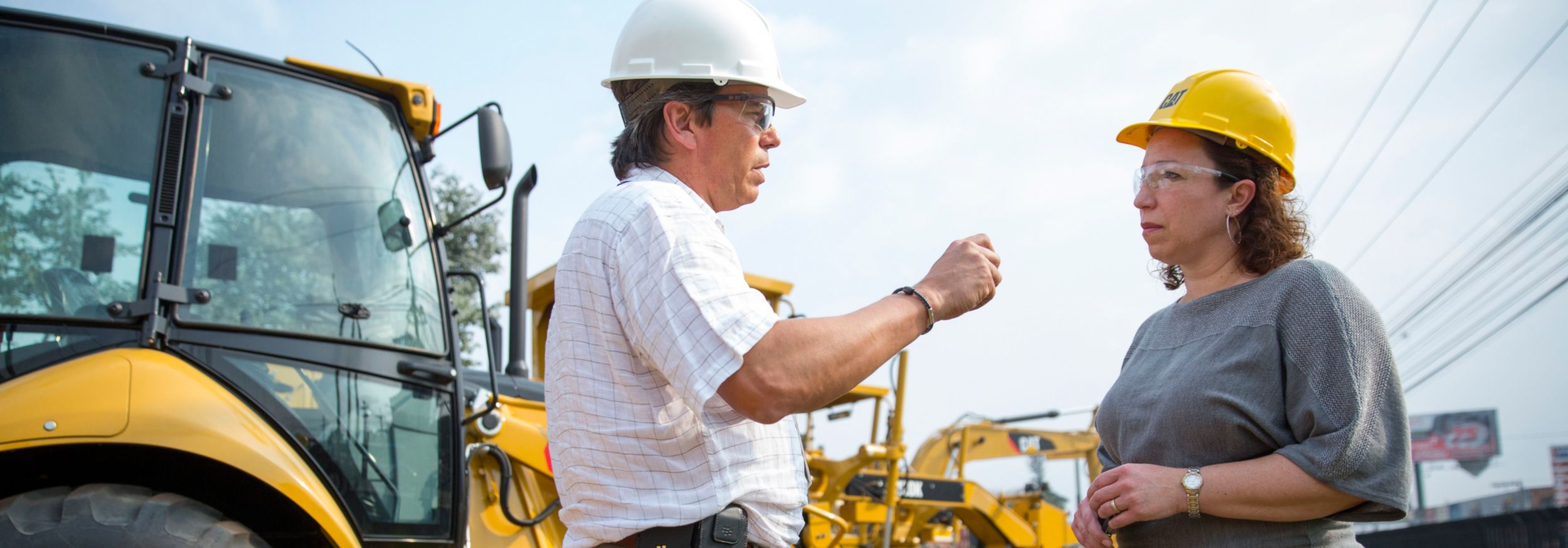 workers consulting on the job site