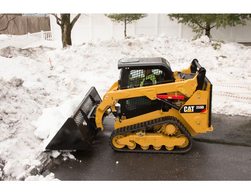Skid Steer Loader Material Handling Bucket - Pushing Snow in New York