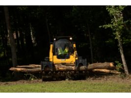 Cat® Grapple Rake Removing Fallen Logs