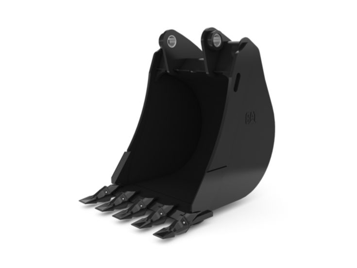 Buckets - Backhoe Rear - 610 mm (24 in), 176 L (6.2 ft3), Pin On, Weld-On Adapters