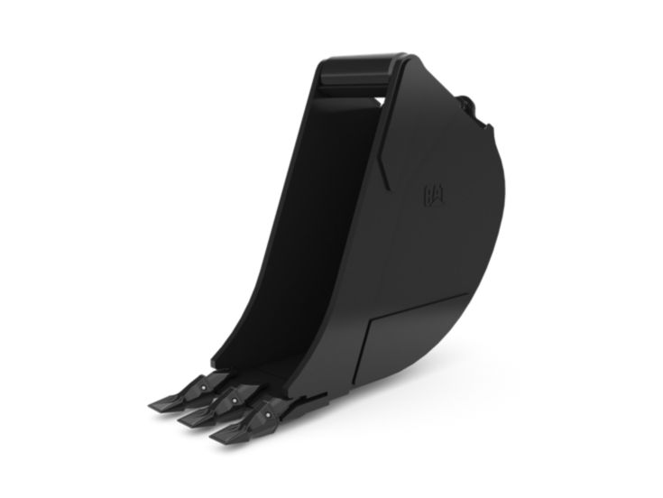 Buckets - Backhoe Rear - 305 mm (12 in), 130 L (4.6 ft3}, Pin Lock, Weld-On Adapters