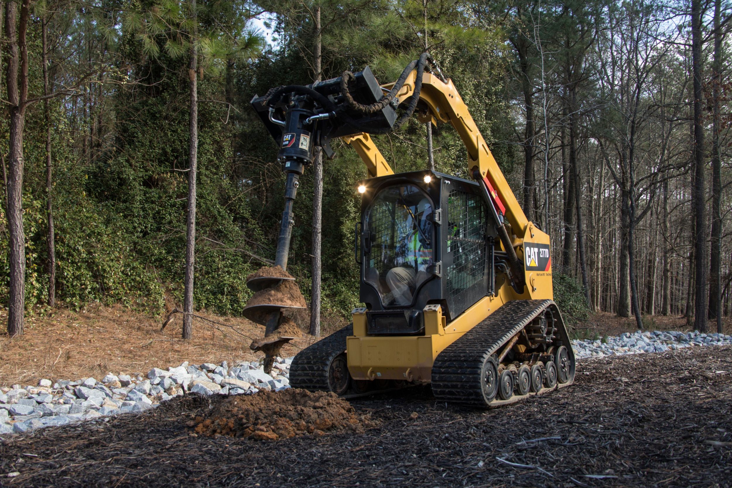 Cat post store hole digger