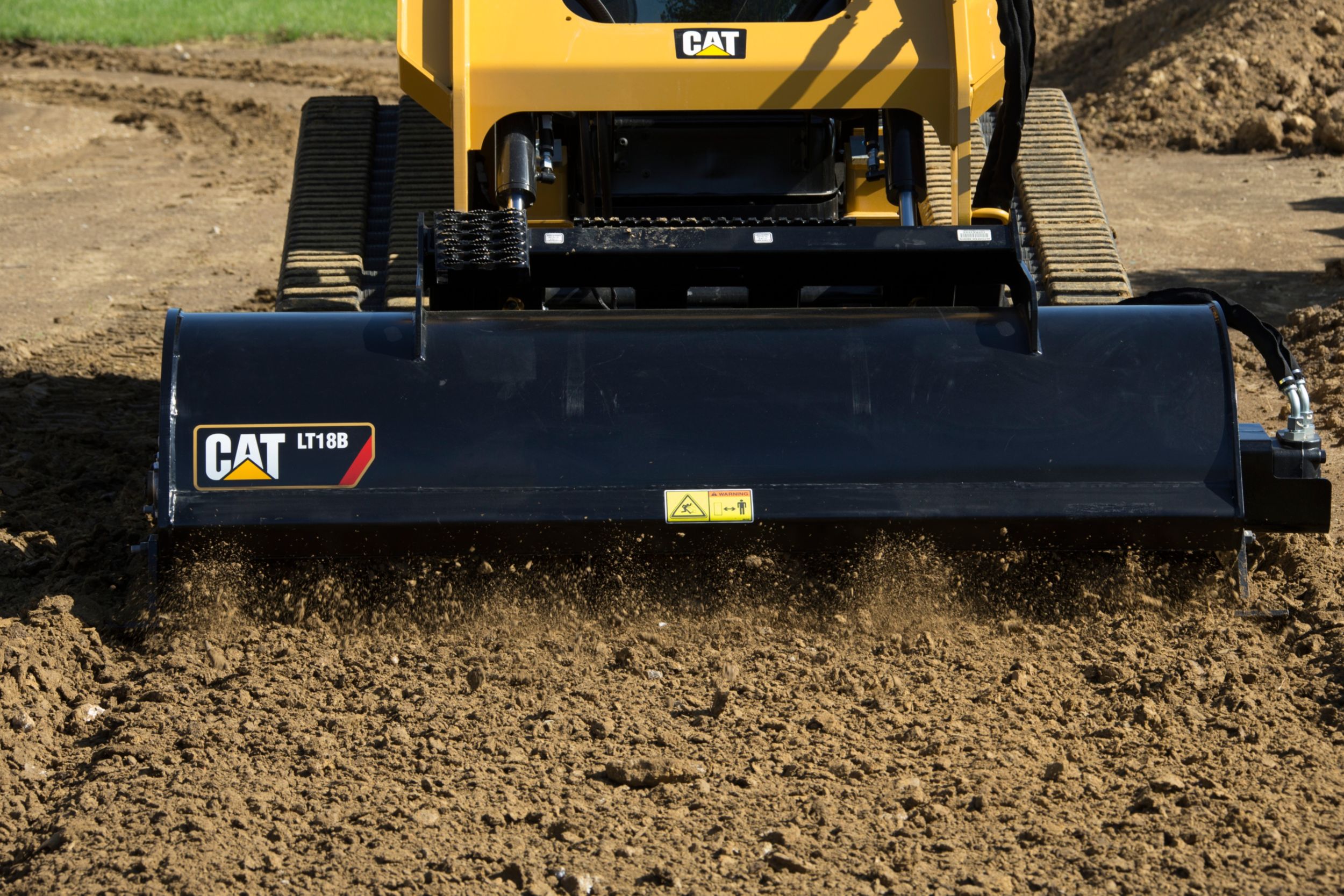 Cat® LT18B Landscape Tiller at Work