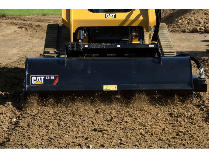 Cat® LT18B Landscape Tiller at Work
