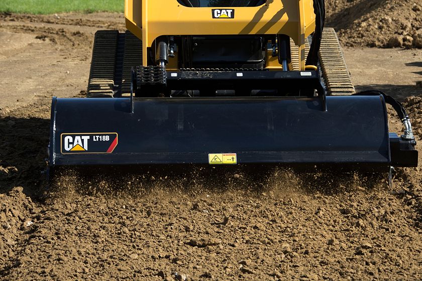 Cat® LT18B Landscape Tiller at Work