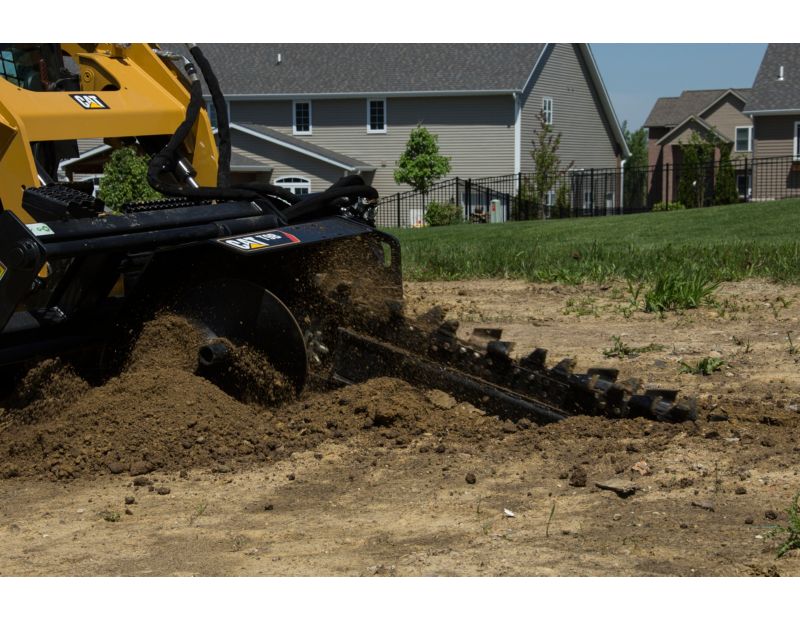 Cat® T9B Trencher in Landscaping Application