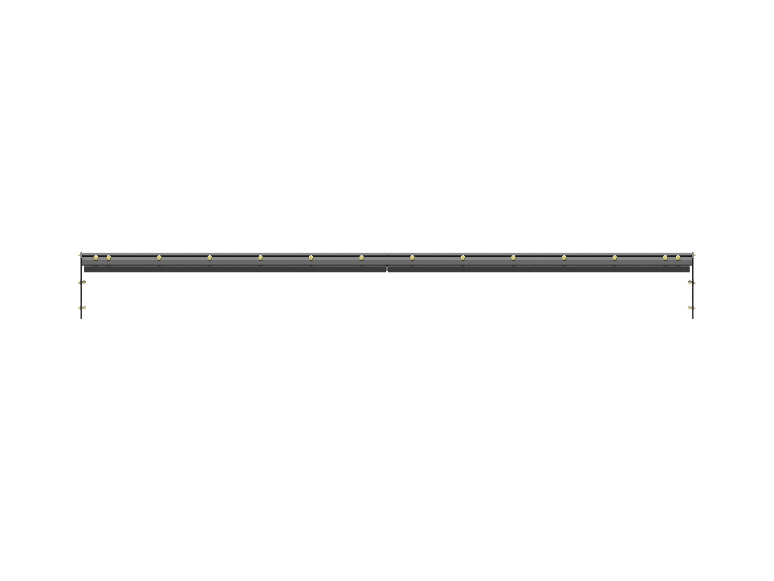 3.66 m (12 ft) Back Drag Bar with rubber trip edge