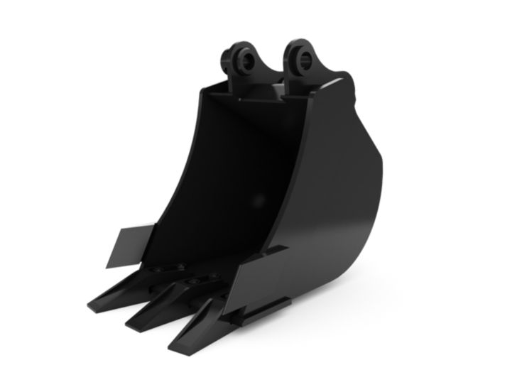 Buckets - Excavator - 300 mm (12 in), 23 L (0.8 ft3), Pin On, Bolt-On Teeth