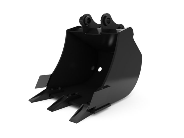 Buckets - Excavator - 400 mm (16 in), 34 L (1.2 ft3), Pin On, Bolt-On Teeth