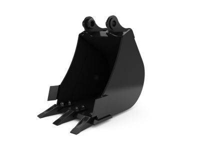 Digging Buckets - Mini Excavator - 400 mm (16 in), 54 L (1.9 ft3), Pin On, Bolt-On Teeth