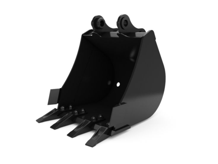 Buckets - Excavator - 500 mm (20 in), 74 L (2.6 ft3), Pin On, Bolt-On Teeth