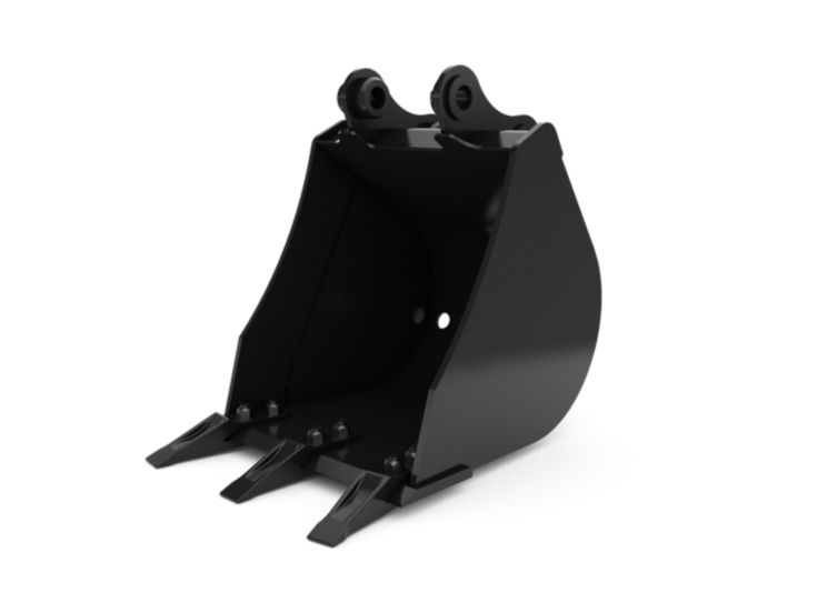 Buckets - Excavator - 460 mm (18 in), 65 L (2.3 ft3), Pin On, Bolt-On Teeth