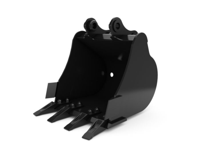 Buckets - Excavator - 500 mm (20 in), 60 L (2.1 ft3), Pin On, Bolt-On Teeth