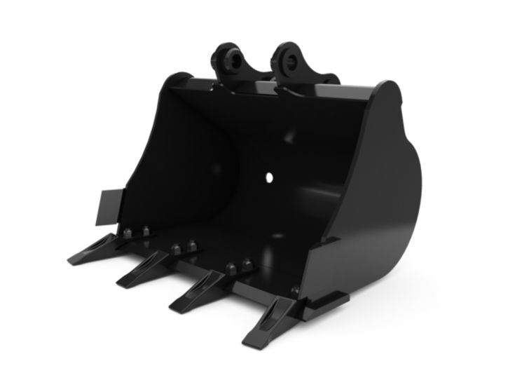 Buckets - Excavator - 700 mm (28 in), 92 L (3.2 ft3), Pin On, Bolt-On Teeth