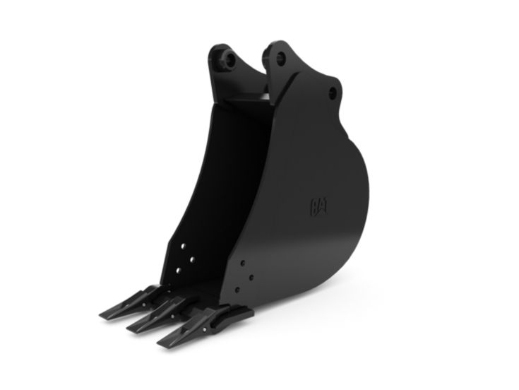 Buckets - Excavator - 305 mm (12 in), 82 L (2.9 ft3), Pin On, 40 mm (1.6 in)