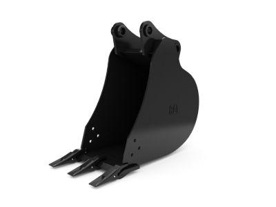 Heavy Duty Capacity Buckets - Mini Excavator - 406 mm (16 in), 105 L (3.7 ft3), Pin On, 40 mm (1.6 in)