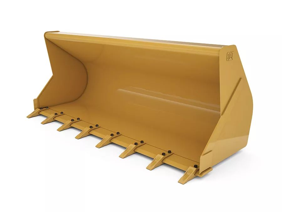 1,1 m3 (1,4 yd3), à claveter et à simple dévers, dents à boulonner