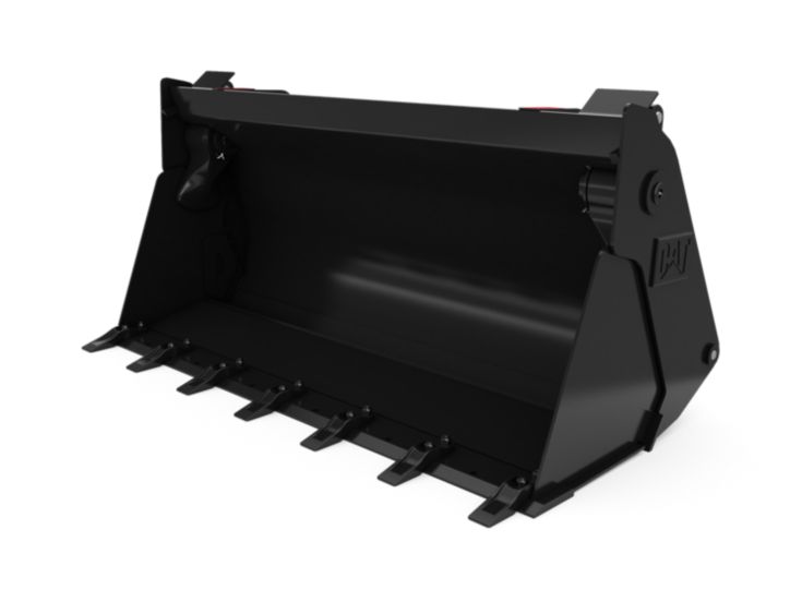 Buckets - Compact Wheel Loader - 0.6 m3 (0.8 yd3), Skid Steer Coupler, Bolt-On Teeth