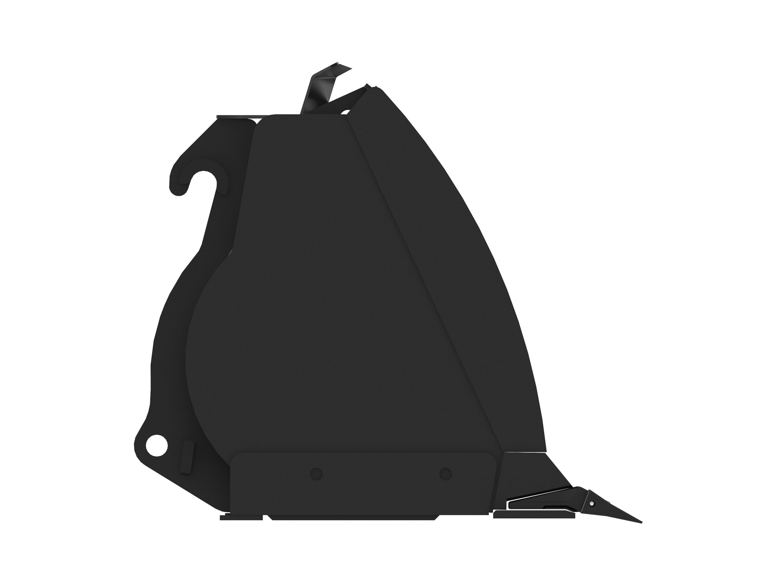 1.6 m3 (2.1 yd3) ISO Coupler Flat Floor Bucket – Performance Series With Weld-On Teeth