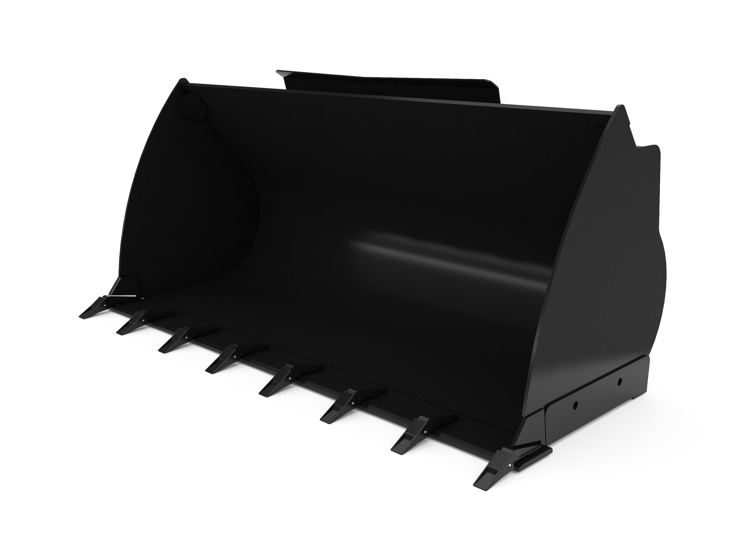 1.8 m3 (2.4 yd3) ISO Coupler Flat Floor Bucket – Performance Series With Weld-On Teeth