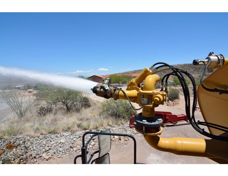 Water Delivery System water cannon on a water truck at the Tuscon Proving Ground (TPG)