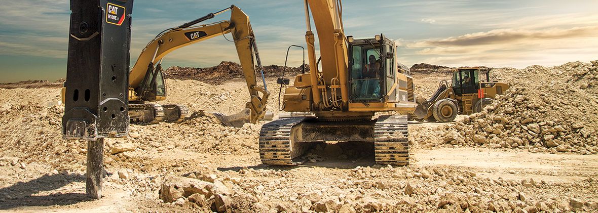 Hombre en excavadora