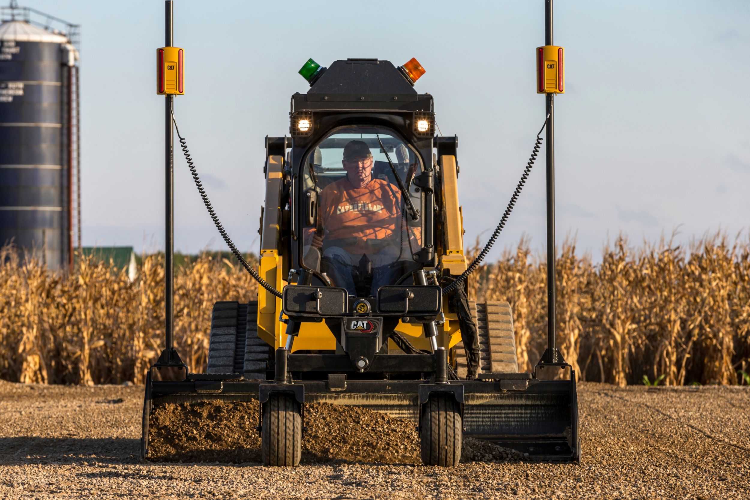 Aplicación en pendiente con láser dual optativo y mástiles fijos estándar