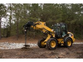 Cat® Auger at Work on a 908M Compact Wheel Loader