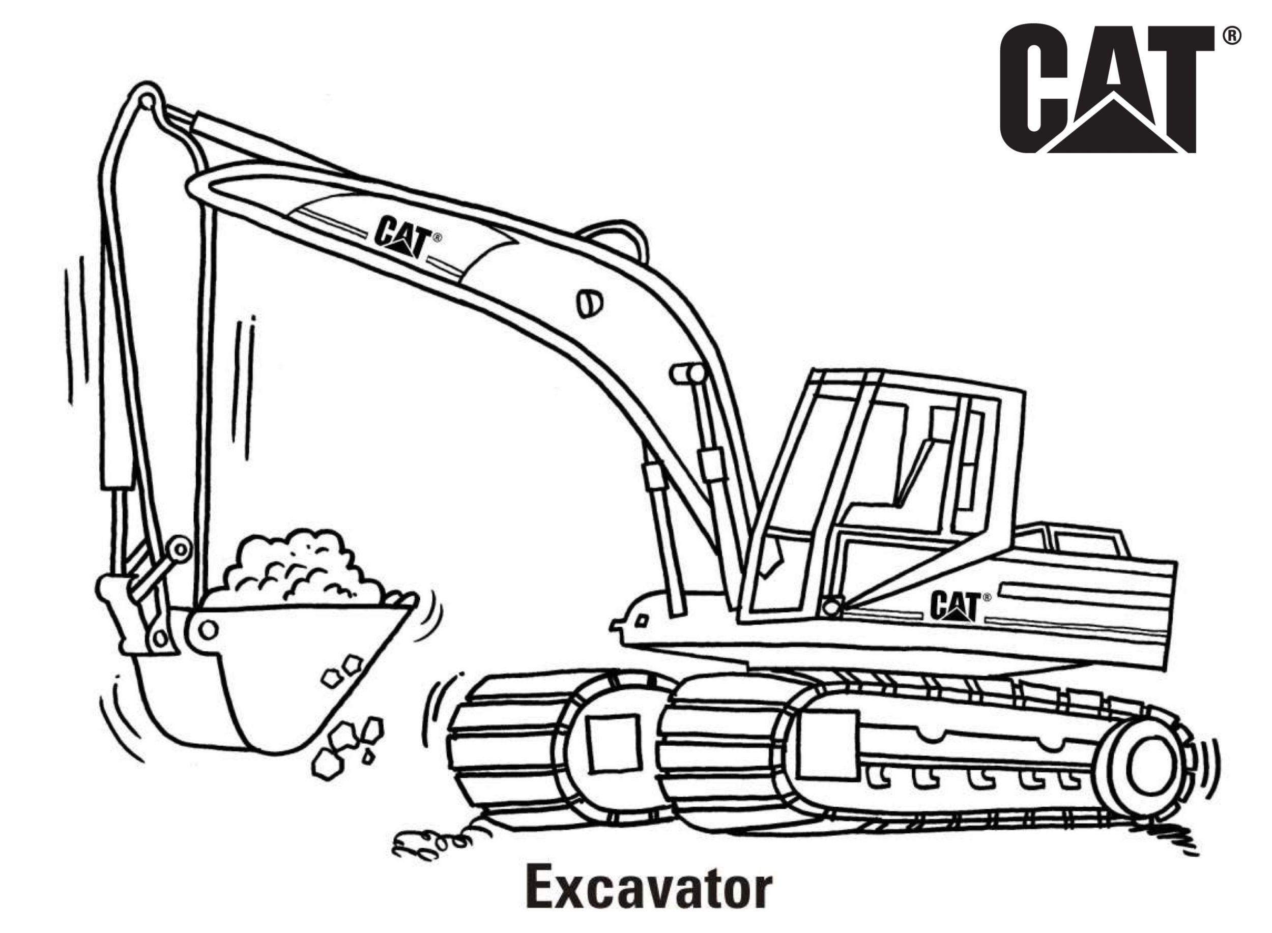 free coloring pages of backhoes