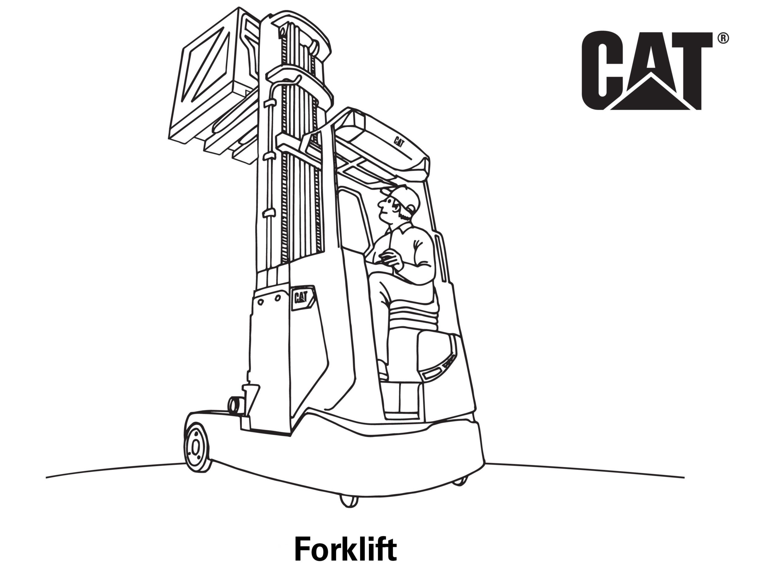 forklift truck coloring pages