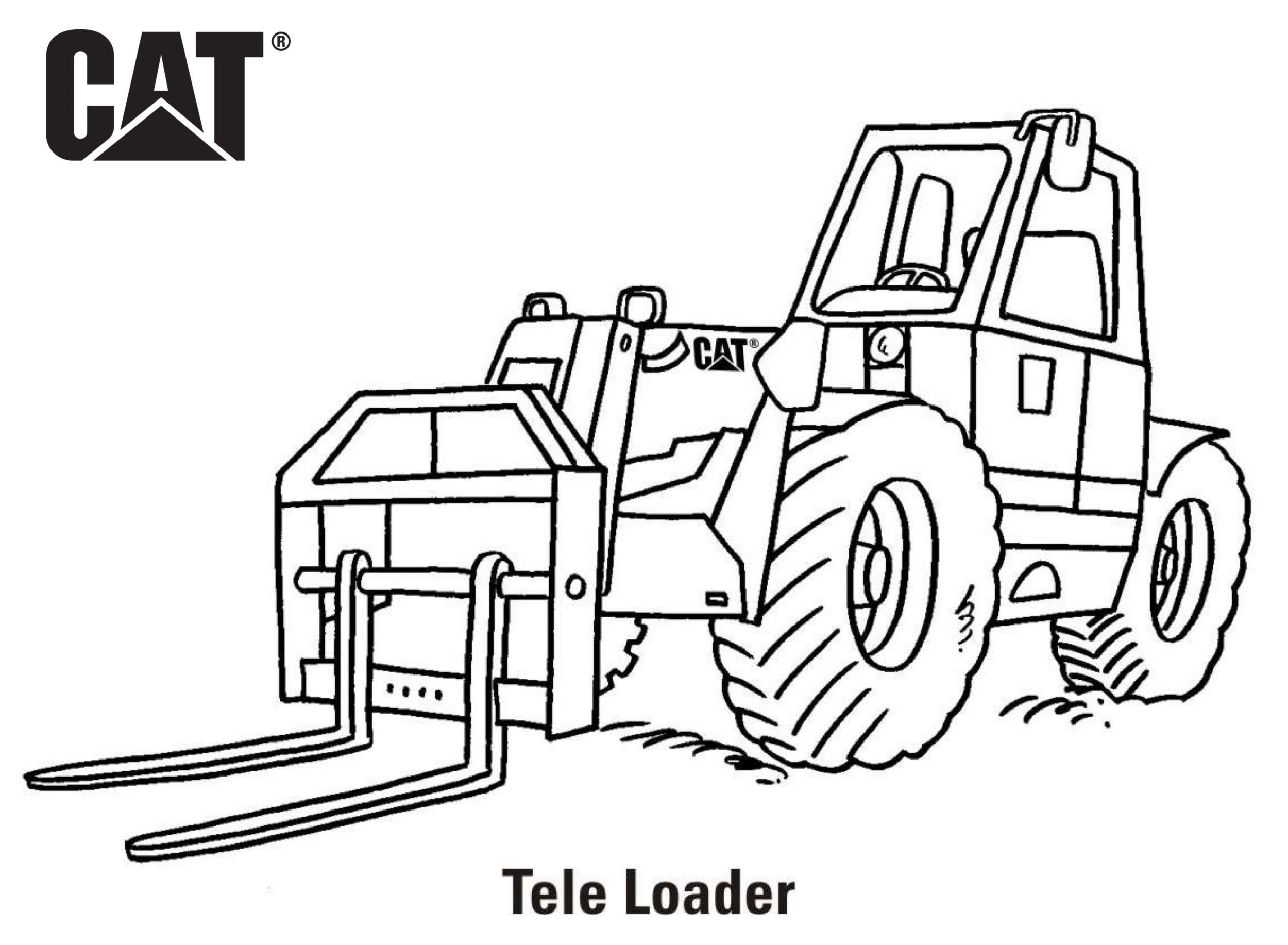 bobcat loader coloring page