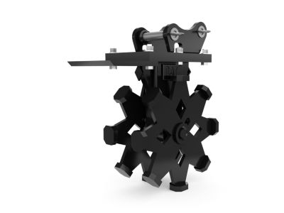 Compaction Wheels - 305 mm (12 in), Pin On, 3-4 Ton Mini Excavators