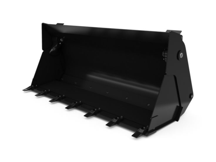 Buckets - Compact Wheel Loader - 0.9 m3 (1.2 yd3), HPL-V Coupler, Bolt-On Teeth